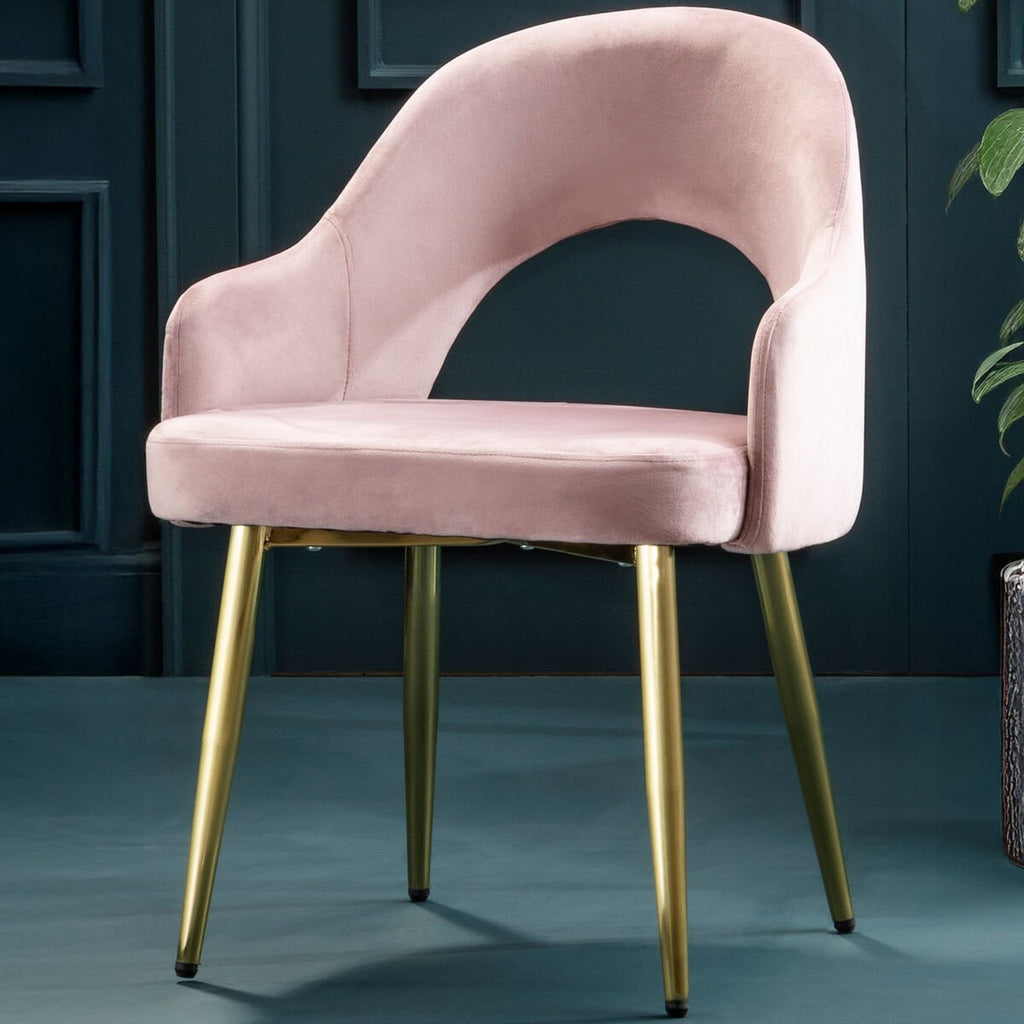 Dani Dusky Pink Velvet Dining Chair - Joe’s Haven