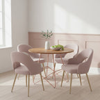 Dani Dusky Pink Velvet Dining Chair - Joe’s Haven
