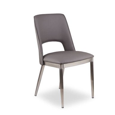 Gilden Grey Leather Effect Dining Chair - Joe’s Haven