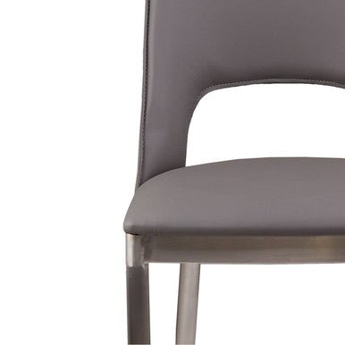 Gilden Grey Leather Effect Dining Chair - Joe’s Haven