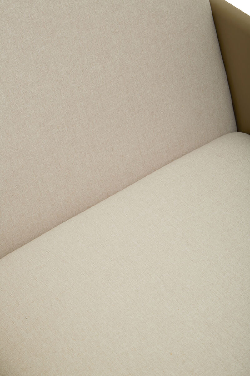 GildenWhite Fabric and Brown Faux Leather Dining Chair - Joe’s Haven