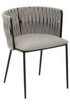 Gilden Grey Dining Chair With Woven Back - Joe’s Haven