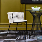 Gilden Grey Dining Chair With Woven Back - Joe’s Haven