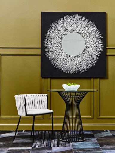 Gilden Grey Dining Chair With Woven Back - Joe’s Haven