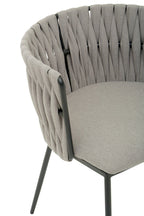 Gilden Grey Dining Chair With Woven Back - Joe’s Haven