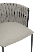 Gilden Grey Dining Chair With Woven Back - Joe’s Haven