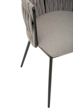 Gilden Grey Dining Chair With Woven Back - Joe’s Haven