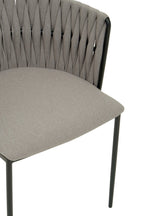 Gilden Grey Dining Chair With Woven Back - Joe’s Haven