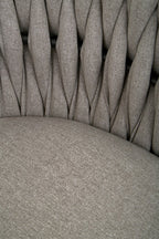 Gilden Grey Dining Chair With Woven Back - Joe’s Haven