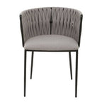 Gilden Grey Dining Chair With Woven Back - Joe’s Haven
