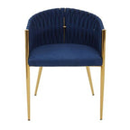 Gilden Blue Dining Chair With Woven Back - Joe’s Haven