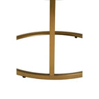 Set of 2 Black Tinted Glass Round Tops Nesting Coffee Tables with Brushed Gold Stainless Steel Frames, Alana - Joe’s Haven