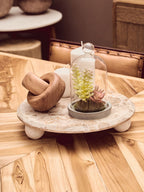 Natural Teak Wood Dining Table with Herringbone Top and Gold Finish Metal Frame, Kendari - Joe’s Haven
