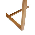 Natural Teak Wood Dining Table with Herringbone Top and Gold Finish Metal Frame, Kendari - Joe’s Haven
