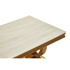 Moda Ivory White Fuax Marble Coffee Table With Stainless Steel Base - Joe’s Haven