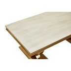 Moda Ivory White Fuax Marble Coffee Table With Stainless Steel Base - Joe’s Haven