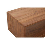 Solid Sheesham Wood Coffee Table with Open Centre and Lower Storage Shelf, Surati - Joe’s Haven