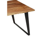 Surax Acacia Wood And Looped Iron Base Dining Table - Joe’s Haven