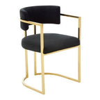 Azalea Black Velvet Dining Chair - Joe’s Haven