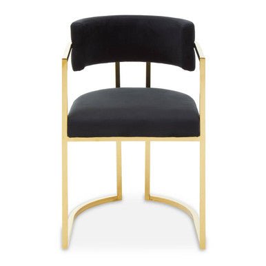 Azalea Black Velvet Dining Chair - Joe’s Haven