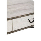 Dark Mud Grey Recycled Elm Wood Coffee Table with Two Storage Drawers and Metal Frame, Milan - Joe’s Haven