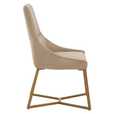 Vieste Mink Velvet Dining Chair - Joe’s Haven