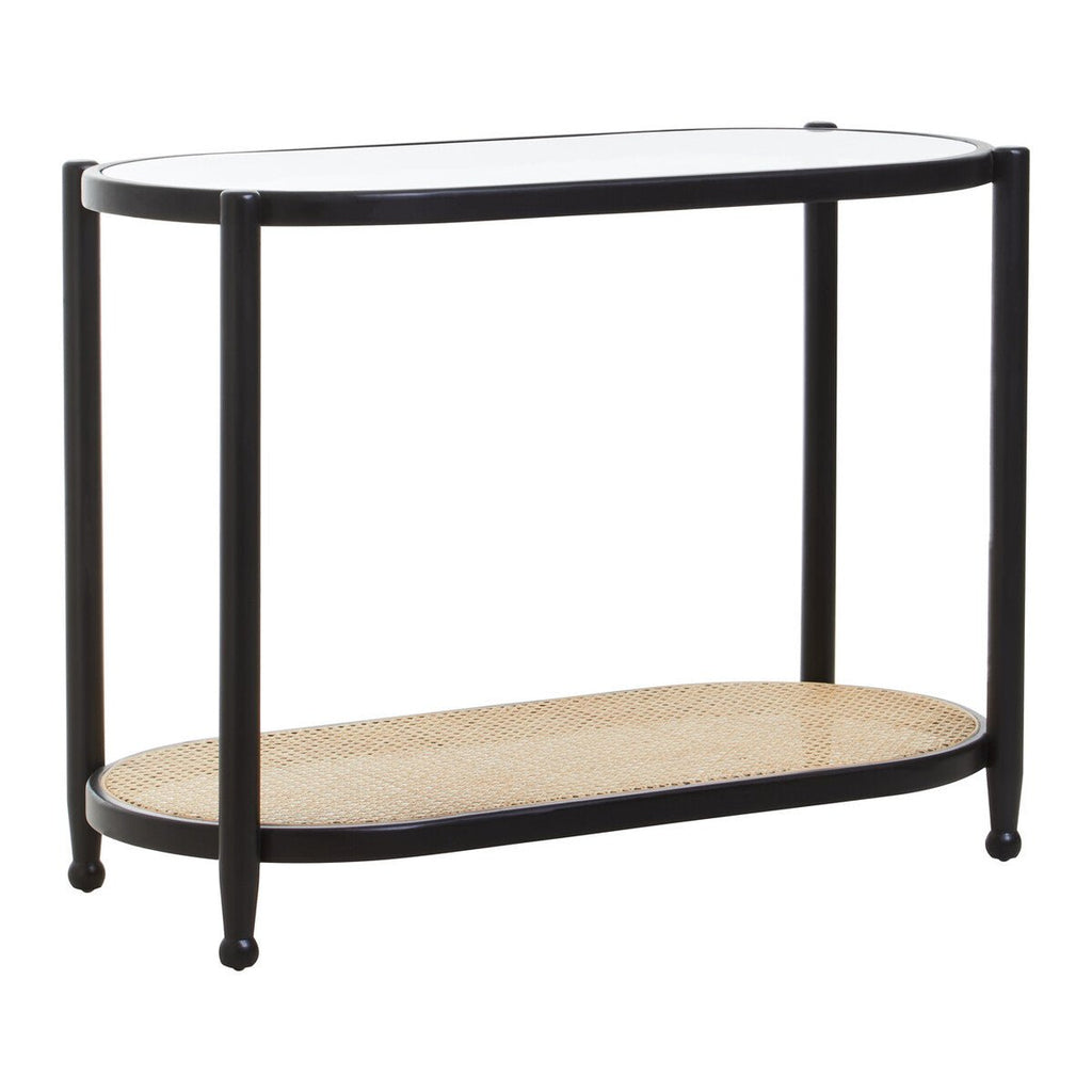 Cebu Rattan and Glass 2 Tier Console Table - Joe’s Haven