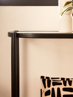 Cebu Rattan and Glass 2 Tier Console Table - Joe’s Haven