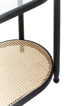 Cebu Rattan and Glass 2 Tier Console Table - Joe’s Haven