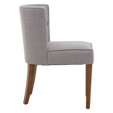 Parkside Grey Fabric Curved Dining Chair - Joe’s Haven