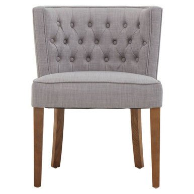 Parkside Grey Fabric Curved Dining Chair - Joe’s Haven