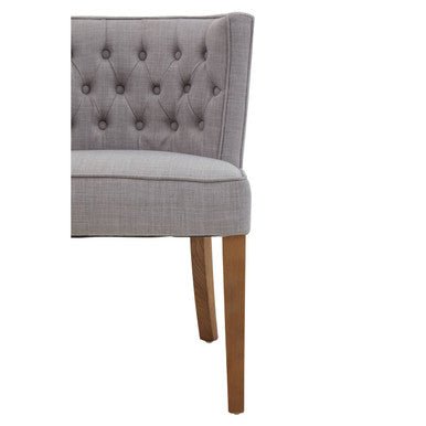 Parkside Grey Fabric Curved Dining Chair - Joe’s Haven