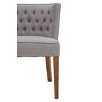 Parkside Grey Fabric Curved Dining Chair - Joe’s Haven