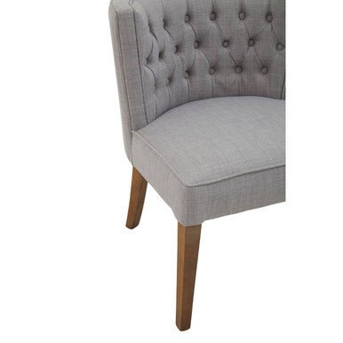 Parkside Grey Fabric Curved Dining Chair - Joe’s Haven