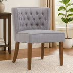 Parkside Grey Fabric Curved Dining Chair - Joe’s Haven