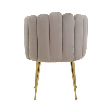 Bari Mink Velvet Scalloped Dining Chair - Joe’s Haven
