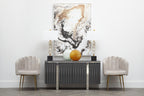 Bari Mink Velvet Scalloped Dining Chair - Joe’s Haven