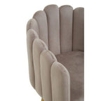 Bari Mink Velvet Scalloped Dining Chair - Joe’s Haven
