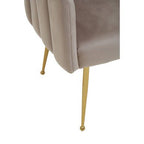 Bari Mink Velvet Scalloped Dining Chair - Joe’s Haven