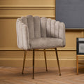 Bari Mink Velvet Scalloped Dining Chair - Joe’s Haven