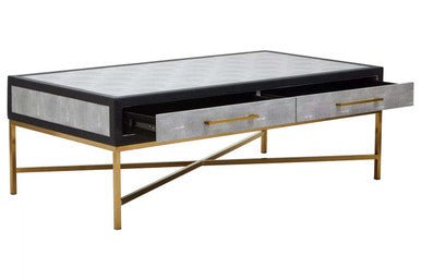 Cadiz Grey Shagreen Coffee Table - Joe’s Haven