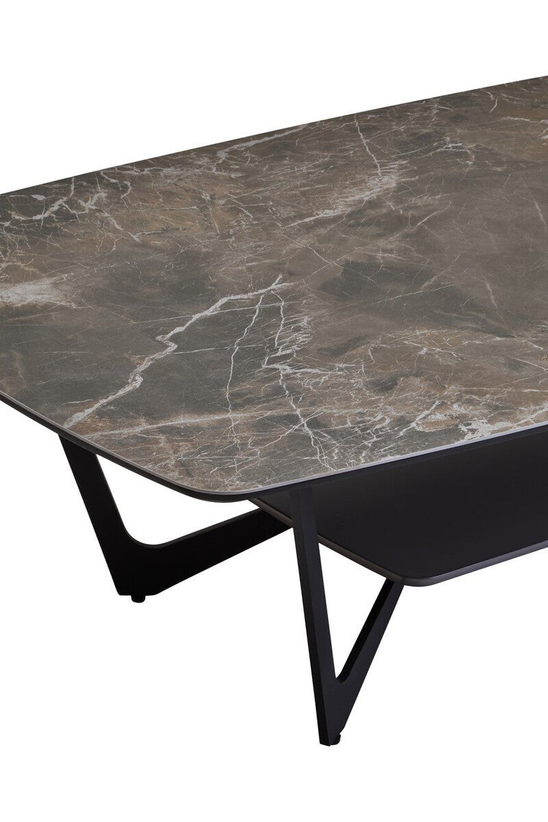 Imperia Grey Ceramic Marble Effect Coffee Table - Joe’s Haven