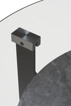 Imperia Round Grey Glass And Ceramic Large Coffee Table - Joe’s Haven