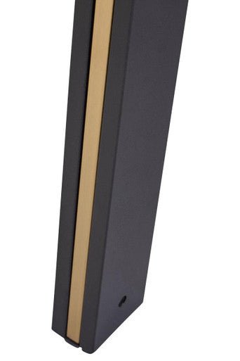 Grey Marble Effect Ceramic Top Dining Table with Black Metal Legs and Gold Detail, Imperia - Joe’s Haven