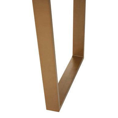 Black Marble Rectangular Dining Table with Geometric Gold Finish Steel Base, Varana - Joe’s Haven