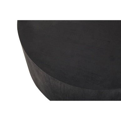 Black Concrete Effect Wood Coffee Table with Luxe Gold Metal Frame, Naro - Joe’s Haven