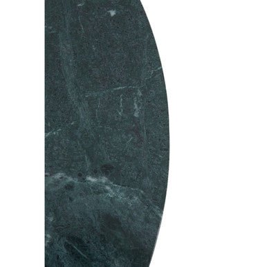 Green Round Marble Coffee Table with Gold Iron Rod Base, Nirav - Joe’s Haven