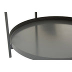 Matte Gold Metal Two Tier Coffee Table with Grey Enamel Shelves, Kobra - Joe’s Haven