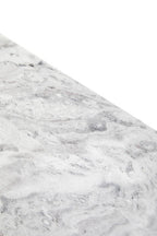 Grey Marble Coffee Table with Geometric Multifaceted Base and Natural Veining, Spezia - Joe’s Haven