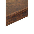 Natural Wood Top Coffee Table with Silver Stainless Steel Looped Base, Hampstead - Joe’s Haven